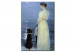 Tableau reproduction Soirée d'été à Skagen, femme de l'artiste avec un chien sur la plage 52916