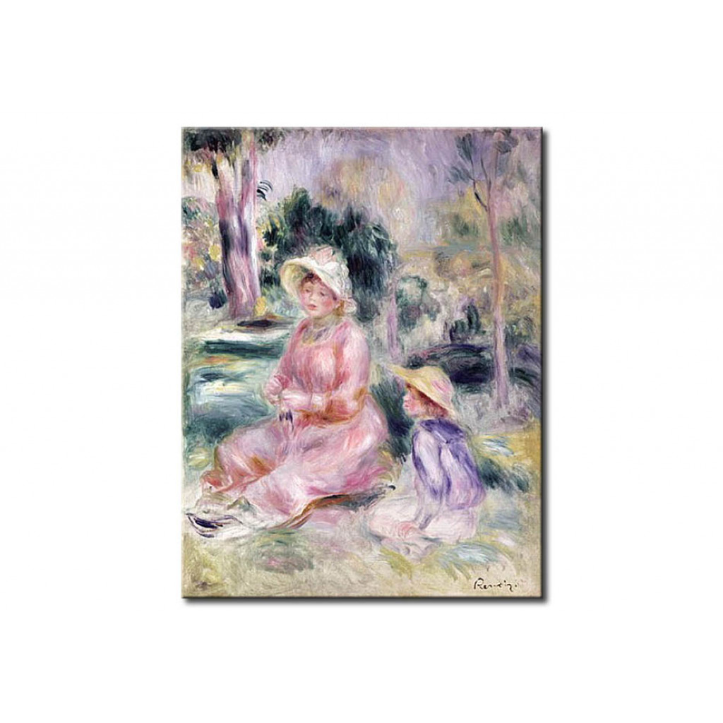 Schilderij  Pierre-Auguste Renoir: Madame Renoir And Her Son Pierre