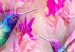 Bild auf Leinwand Colourful Hummingbirds (5 Parts) Wide Pink 108026 additionalThumb 5