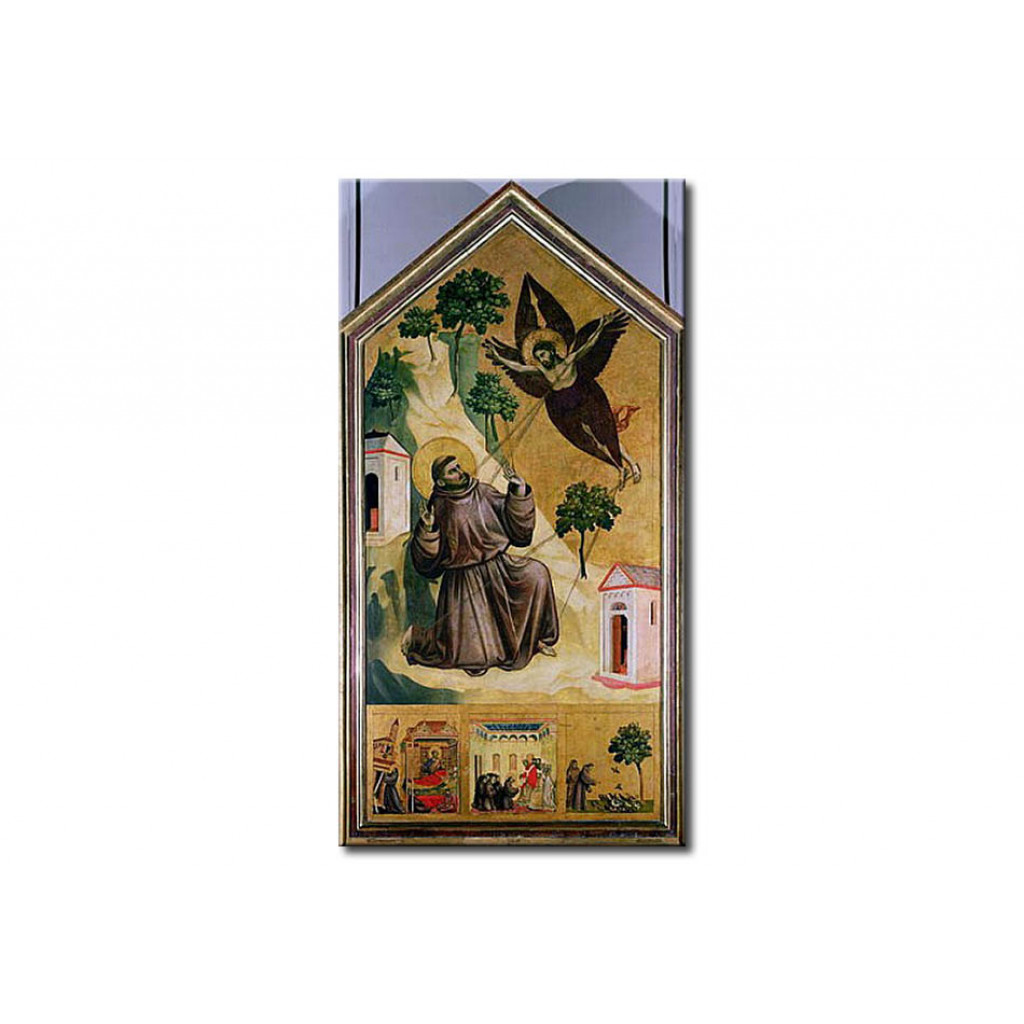 Schilderij  Giotto Di Bondone: St. Francis Receiving The Stigmata
