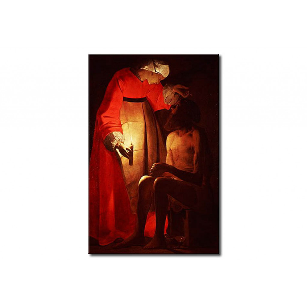 Schilderij  Georges De La Tour: Job Mocked By His Wife