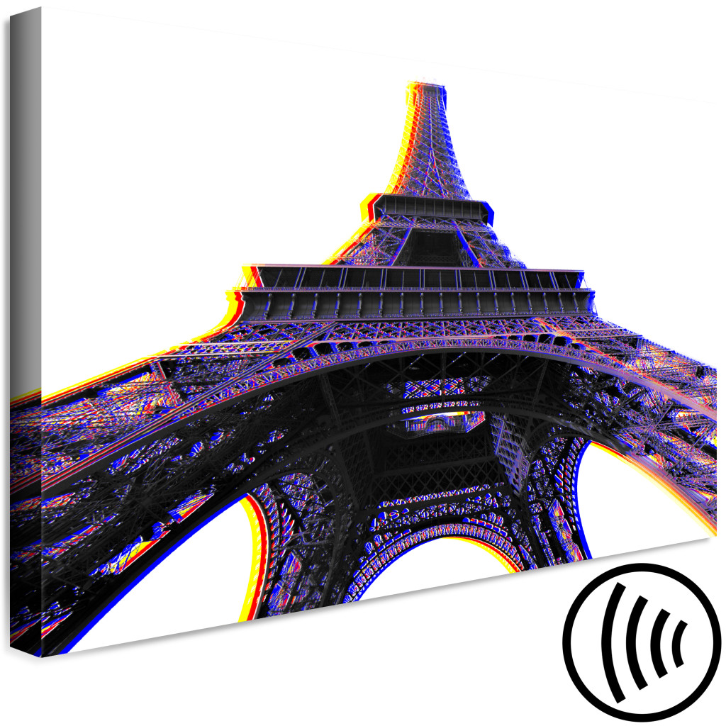Målning Eiffeltornet - Symbol För Paris Och Fransk Arkitektur I Lila