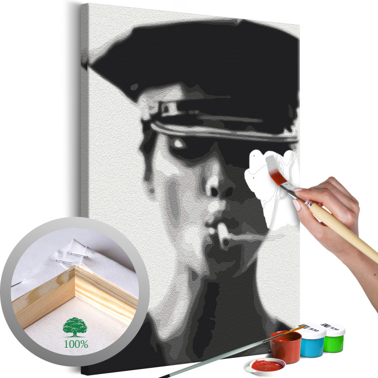 Wandbild zum Ausmalen Woman With Cigarette 132326