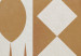 Cuadro moderno Orden abstracto - formas geométricas irregulares en beige 134826 additionalThumb 4