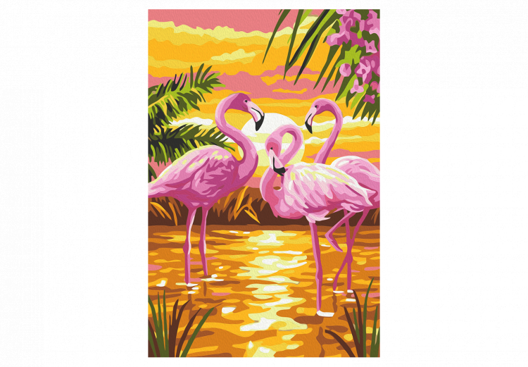 Obraz do malowania po numerach Rodzina flamingów 135326 additionalImage 4