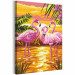 Obraz do malowania po numerach Rodzina flamingów 135326 additionalThumb 6