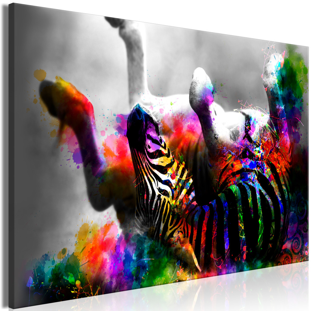 Schilderij Happy Zebra [Large Format]
