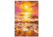 Obraz do malowania po numerach Pomarańczowo-złoty wschód słońca - rozświetlone niebo i spienione fale 144526 additionalThumb 6