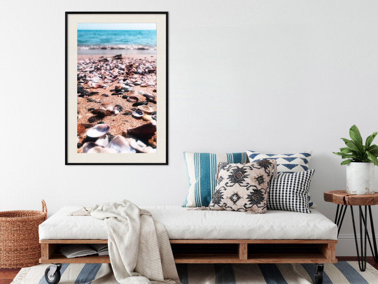 Wall Poster Summer Beach - Photo of Seashells on the Shore of the Blue Sea 146226 additionalImage 15