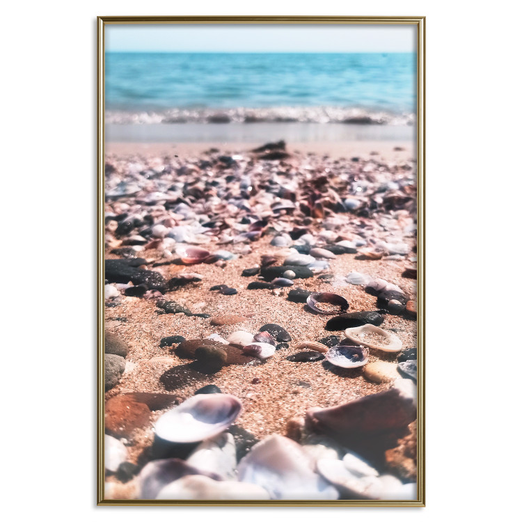 Wall Poster Summer Beach - Photo of Seashells on the Shore of the Blue Sea 146226 additionalImage 18