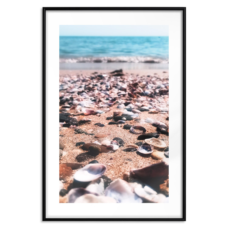 Wall Poster Summer Beach - Photo of Seashells on the Shore of the Blue Sea 146226 additionalImage 25