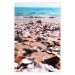 Wall Poster Summer Beach - Photo of Seashells on the Shore of the Blue Sea 146226