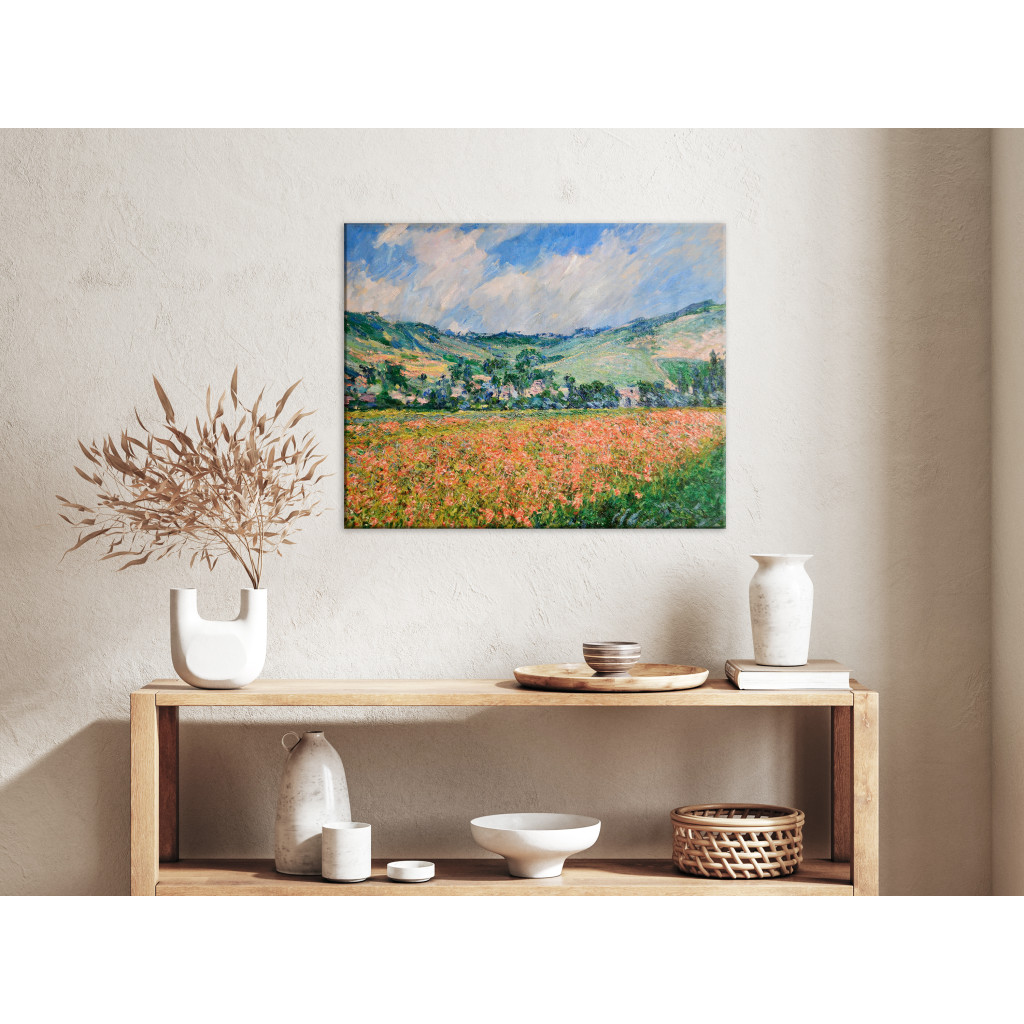 Schilderij  Claude Monet: The Poppy Field Near Giverny