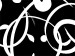 Cuadro decorativo Vegetación blanco y negro (3 piezas) - motivo floral con patrones 46826 additionalThumb 3