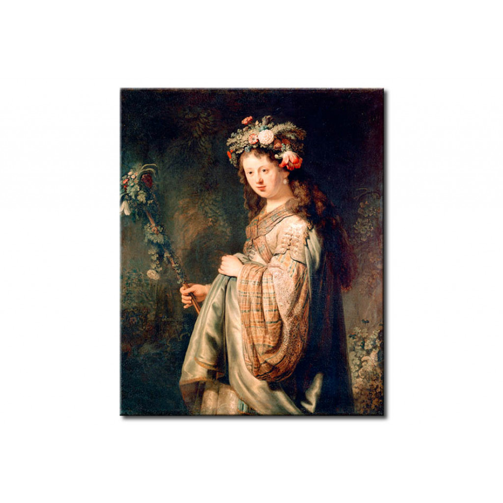 Schilderij  Rembrandt: Flora