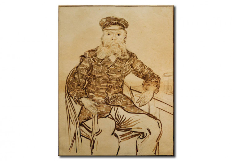 Vincent Van Gogh Ritratto del postino Roulin Stampa su Tela Vernice Pennellate