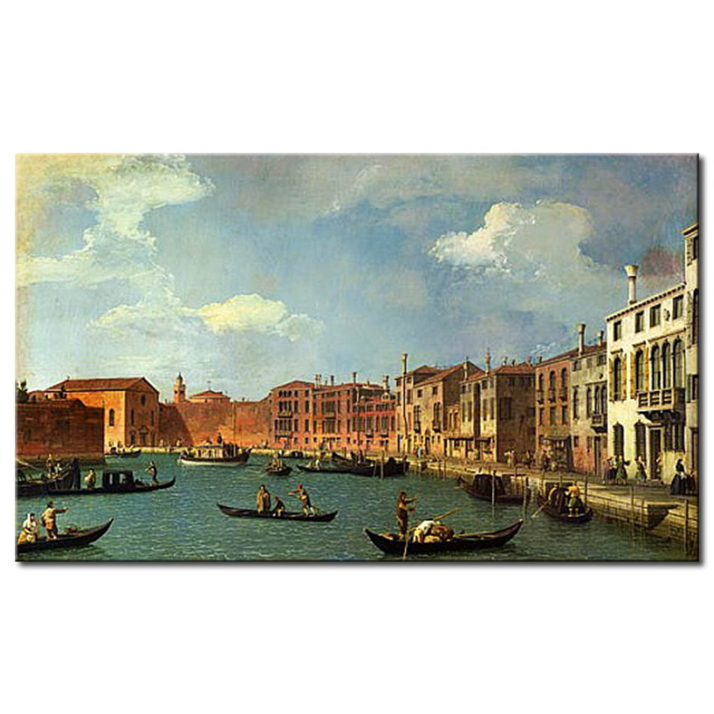 Schilderij  Canaletto: View Of The Canal Of Santa Chiara, Venice