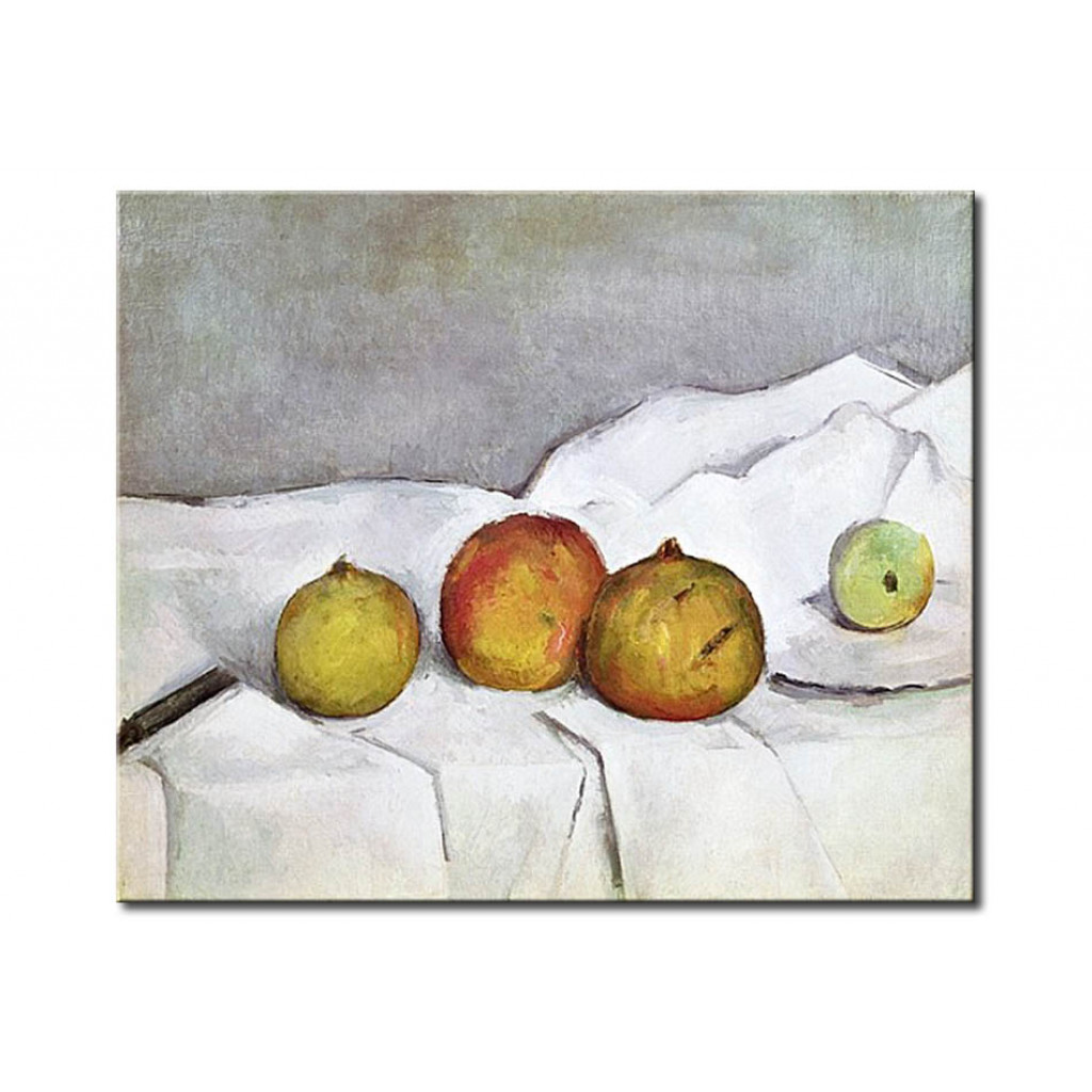 Schilderij  Paul Cézanne: Fruit On A Cloth