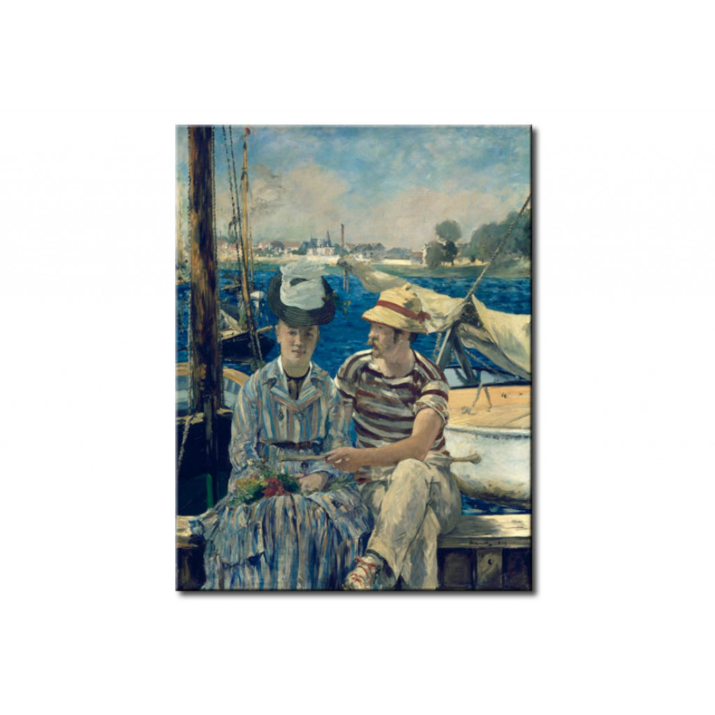 Schilderij  Edouard Manet: Le Dimanche Sur La Seine (Argenteuil)