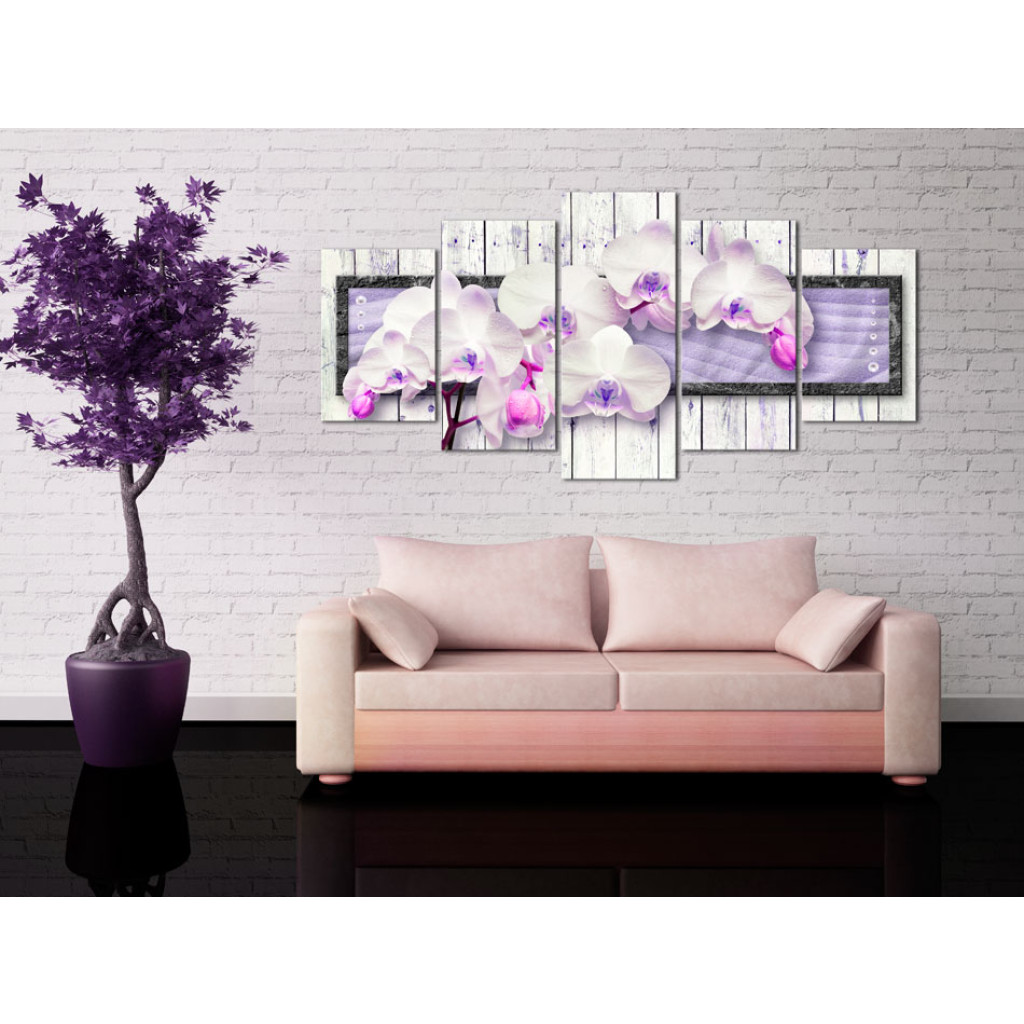 Schilderij  Orchideeën: Subtle Violet