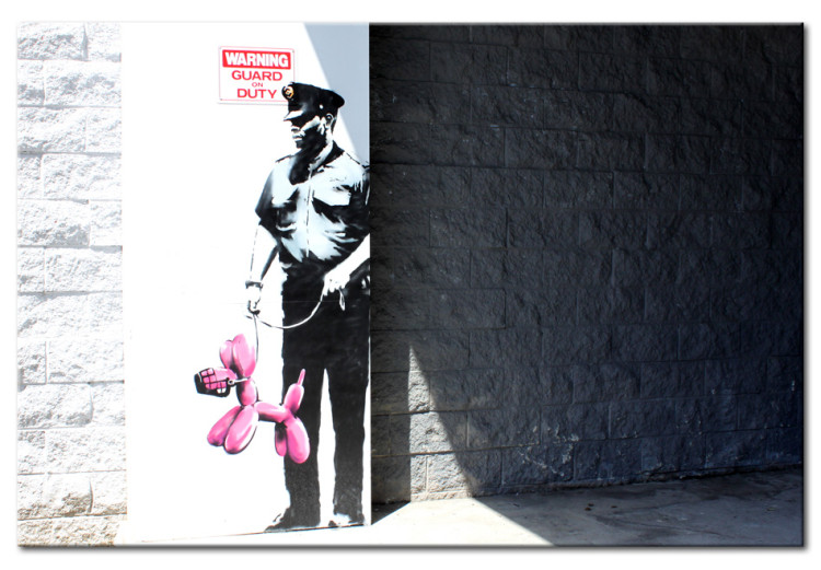 Obraz Policjant i różowy pies (Banksy) 58926