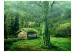Wall Mural Green Solitude - Mountain Landscape with Lush Forest and a House in the Center 60526 additionalThumb 1