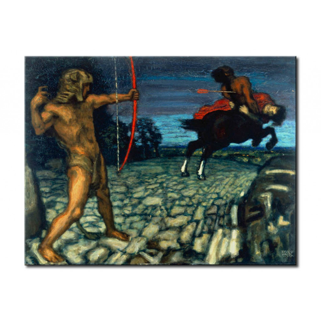 Schilderij  Franz Von Stuck: Hercules And Nessus