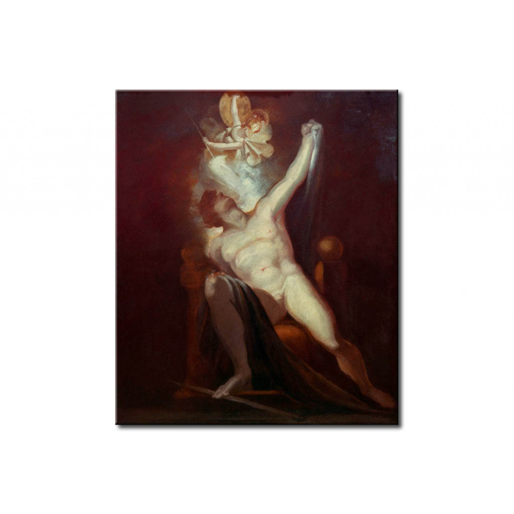 Schilderij  Johann Heinrich Füssli: Satan And The Birth Of Sin