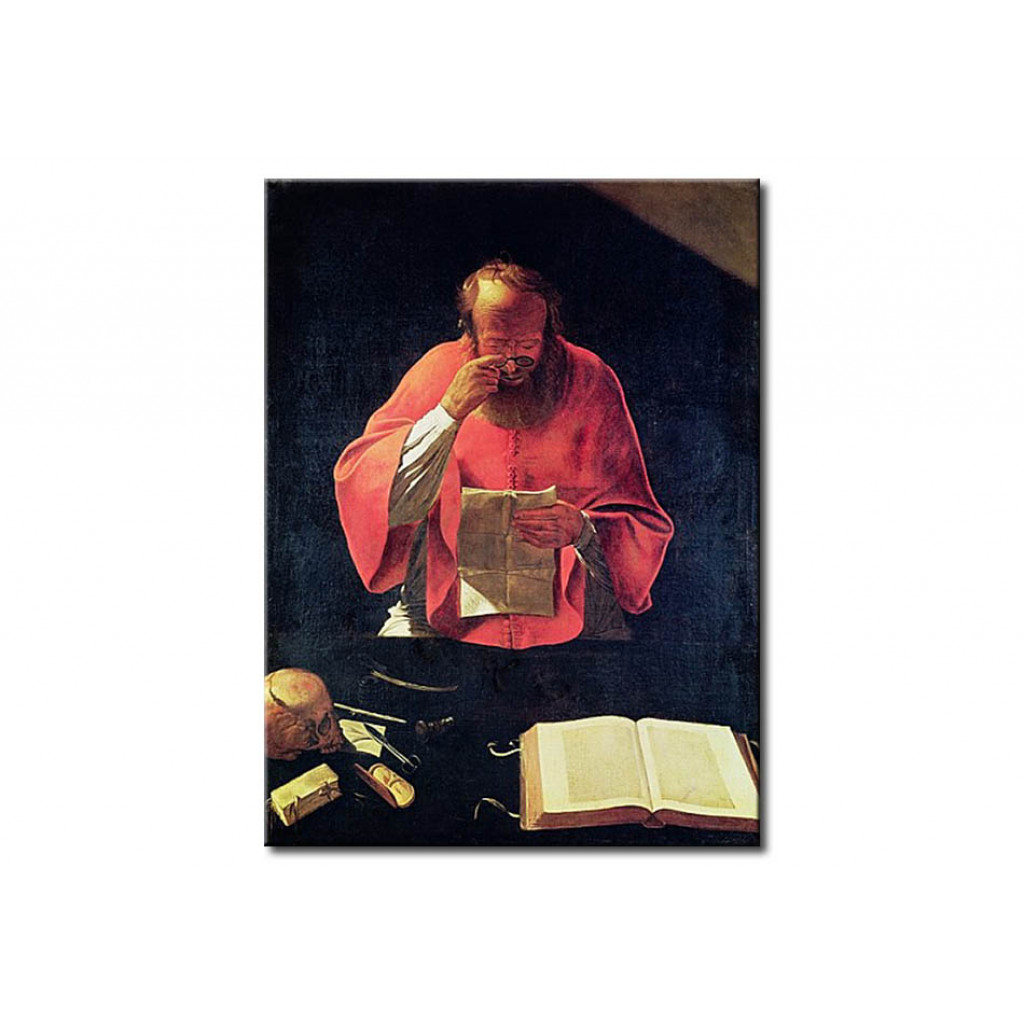 Schilderij  Georges De La Tour: St.Jerome Reading