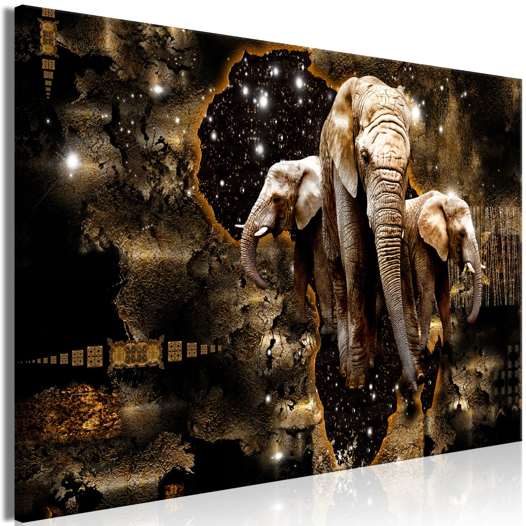 Schilderij Brown Elephants [Large Format]