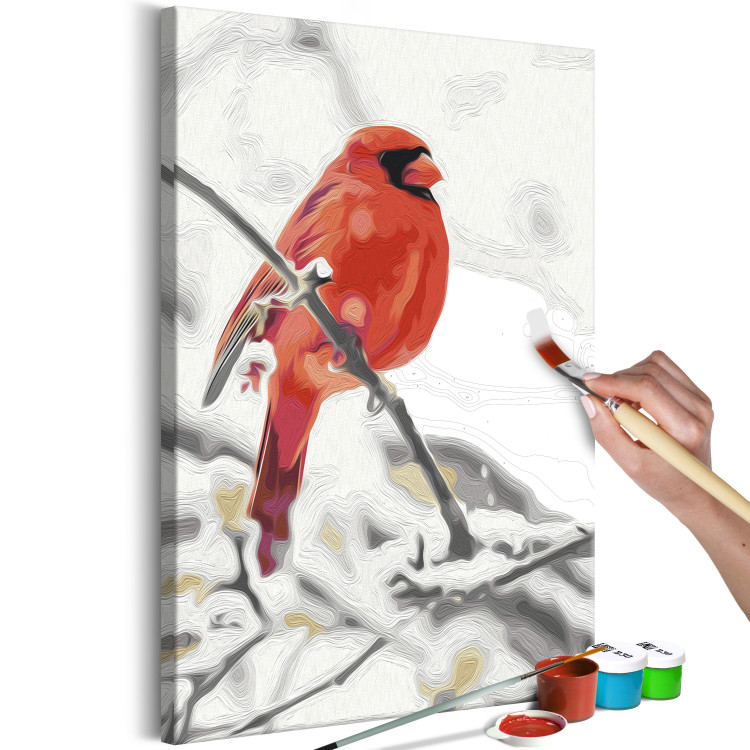 Obraz do malowania po numerach Czerwony ptak 131436 additionalImage 3