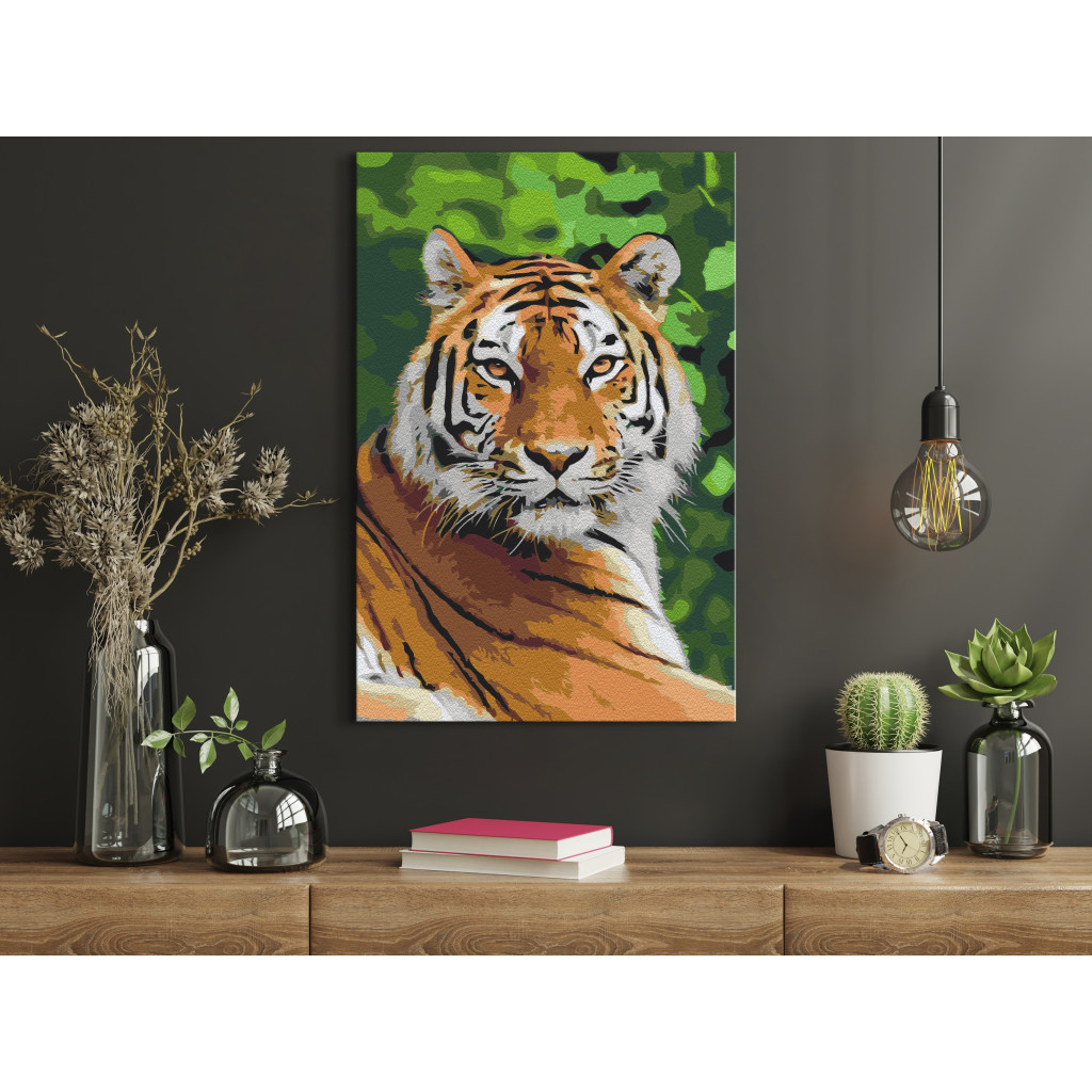 Obraz Do Malowania Po Numerach Tygrys W Zieleni