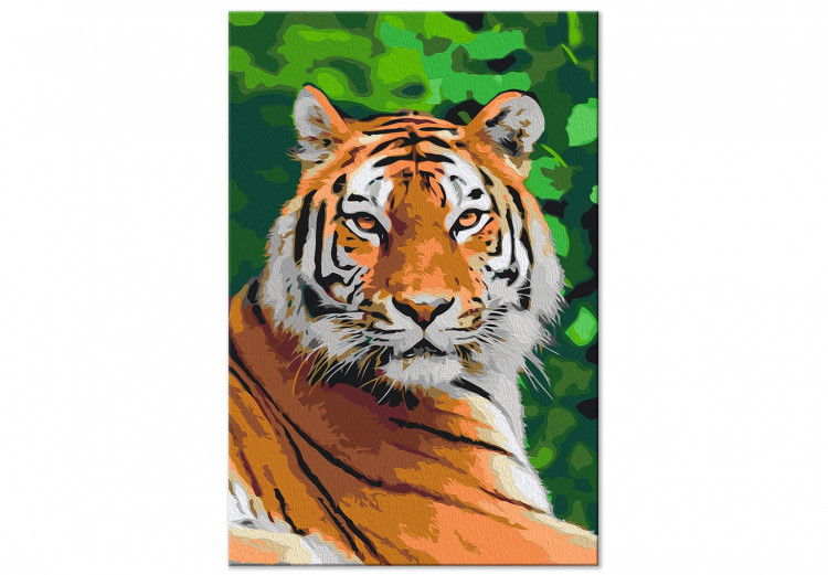 Paint by number Tiger in Green 138436 additionalImage 3