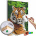 Paint by number Tiger in Green 138436