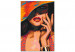 Obraz do malowania po numerach Pomarańczowy kapelusz - opalona kobieta w sukience w groszki 144136 additionalThumb 6