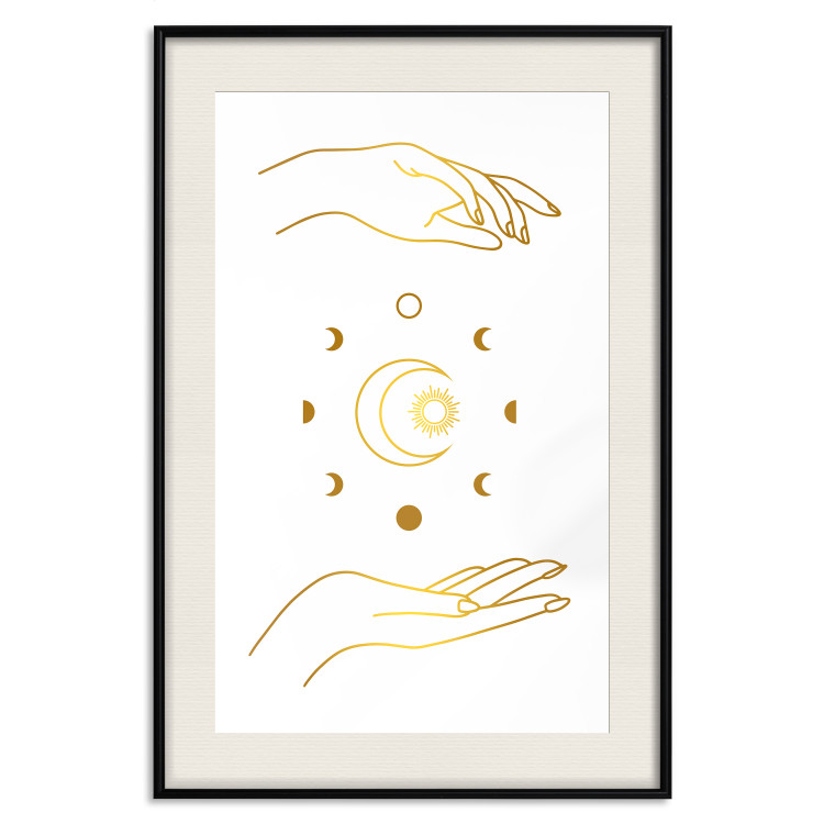 Poster aan de muur Magic Symbols - All Phases of the Moon and Golden Hands 146136 additionalImage 23