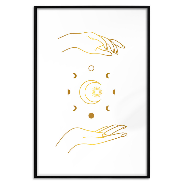 Poster aan de muur Magic Symbols - All Phases of the Moon and Golden Hands 146136 additionalImage 24