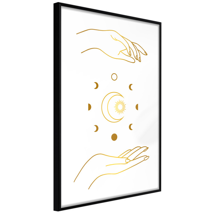 Poster aan de muur Magic Symbols - All Phases of the Moon and Golden Hands 146136 additionalImage 2