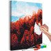 Wandbild zum Malen nach Zahlen Autumn Morning - Red Forest against the Blue Sky 146536 additionalThumb 5
