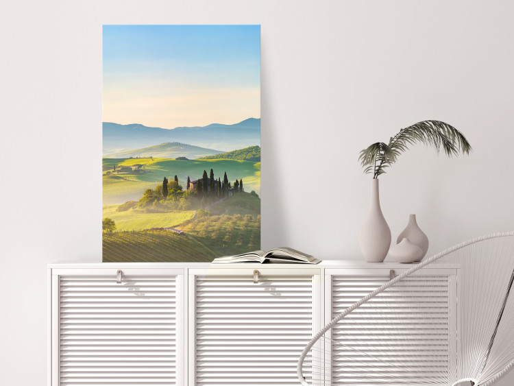 Quadro Tuscany Landscape - Photo of Green Fields at Sunrise 149836 additionalImage 3