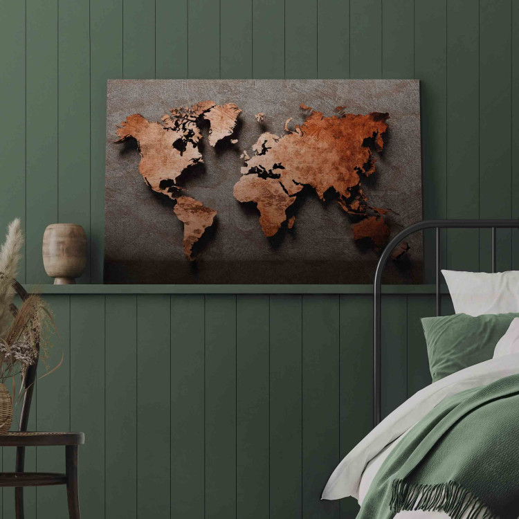 WOODEN.CITY Multi-Level Wooden Map of The World for Wall Matte Black XXL -  Handcrafted 3D Wooden World Map Wall Decor - 3D Wood World Map Wall Art 