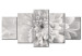 Tableau contemporain Dahlia en gris 49936