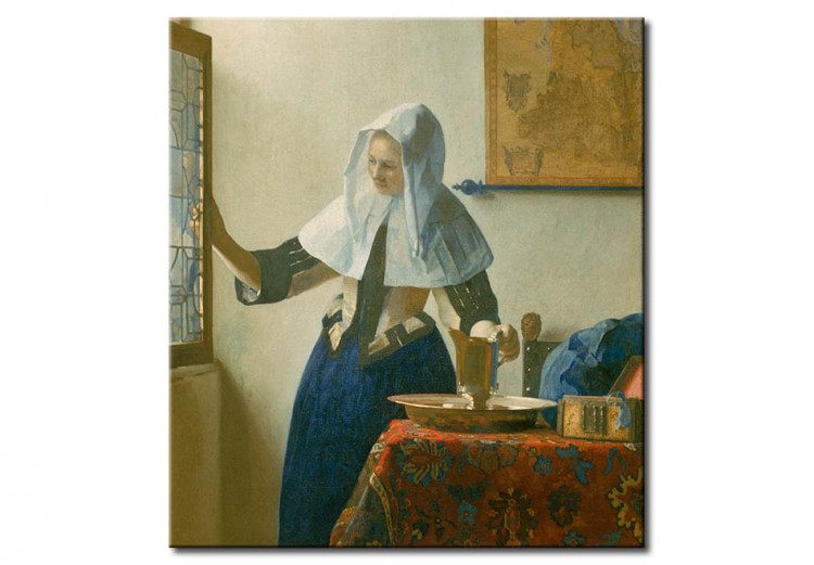 Copie de tableau Jeune femme avec pot de l'eau à la fenêtre 53336