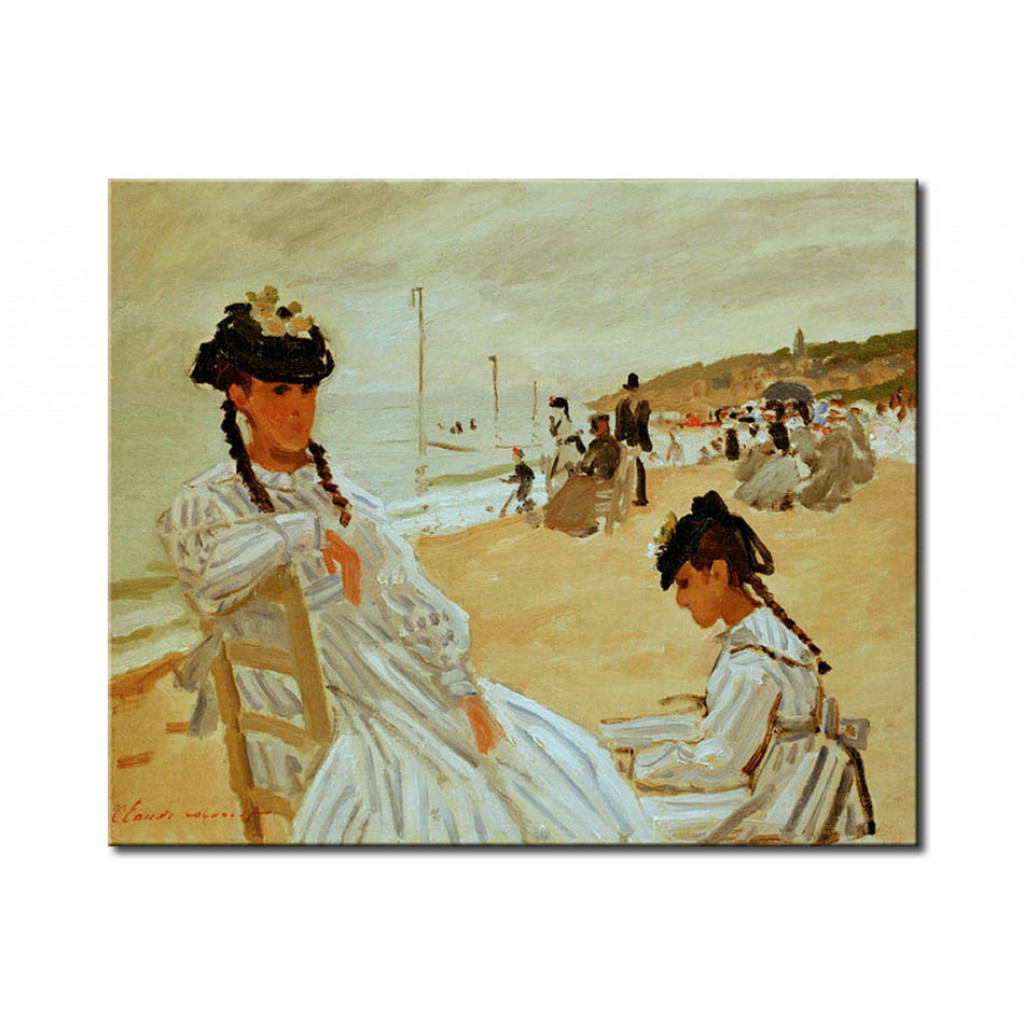 Schilderij  Claude Monet: Sur La Plage A Trouville (On The Beach In Trouville)