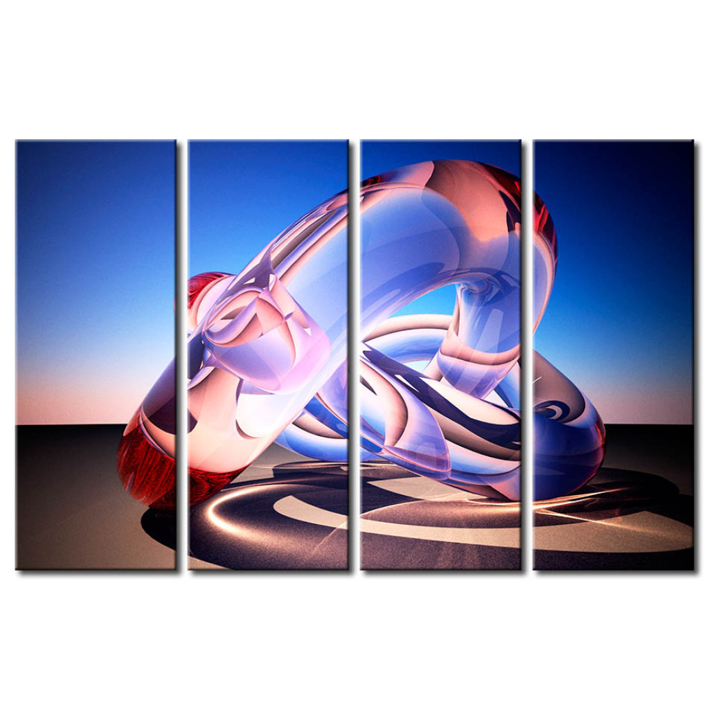 Schilderij  Abstract: Glazen Trap - Transparant