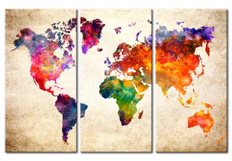 Sous-main SCHOOL carte du monde Multicolore