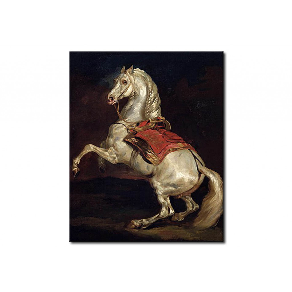 Schilderij  Théodore Géricault: Napoleon's Stallion, Tamerlan