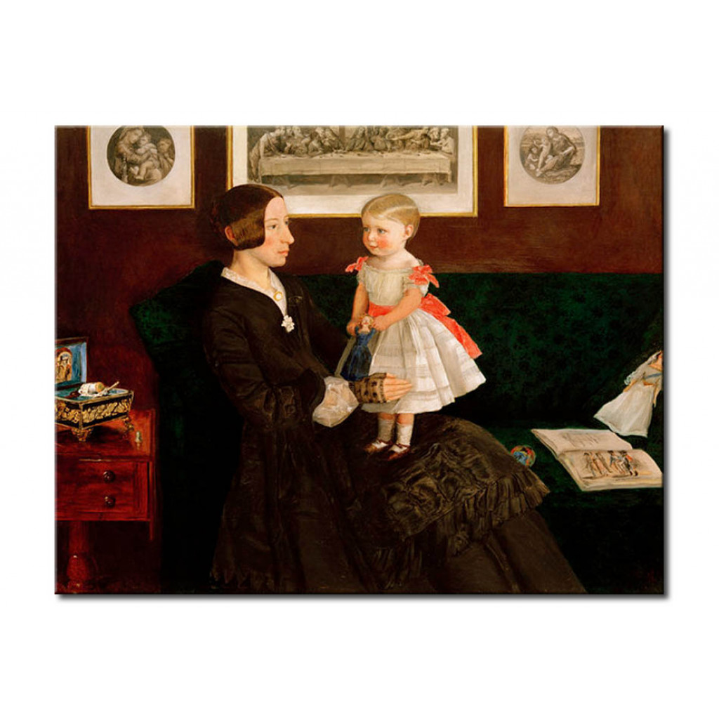 Schilderij  John Everett Millais: Mrs. James Wyatt And Her Daughter Sarah