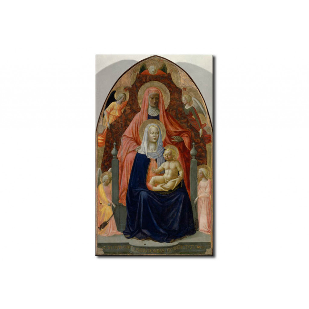 Canvastavla Saint Anne, Mary And The Child Jesus