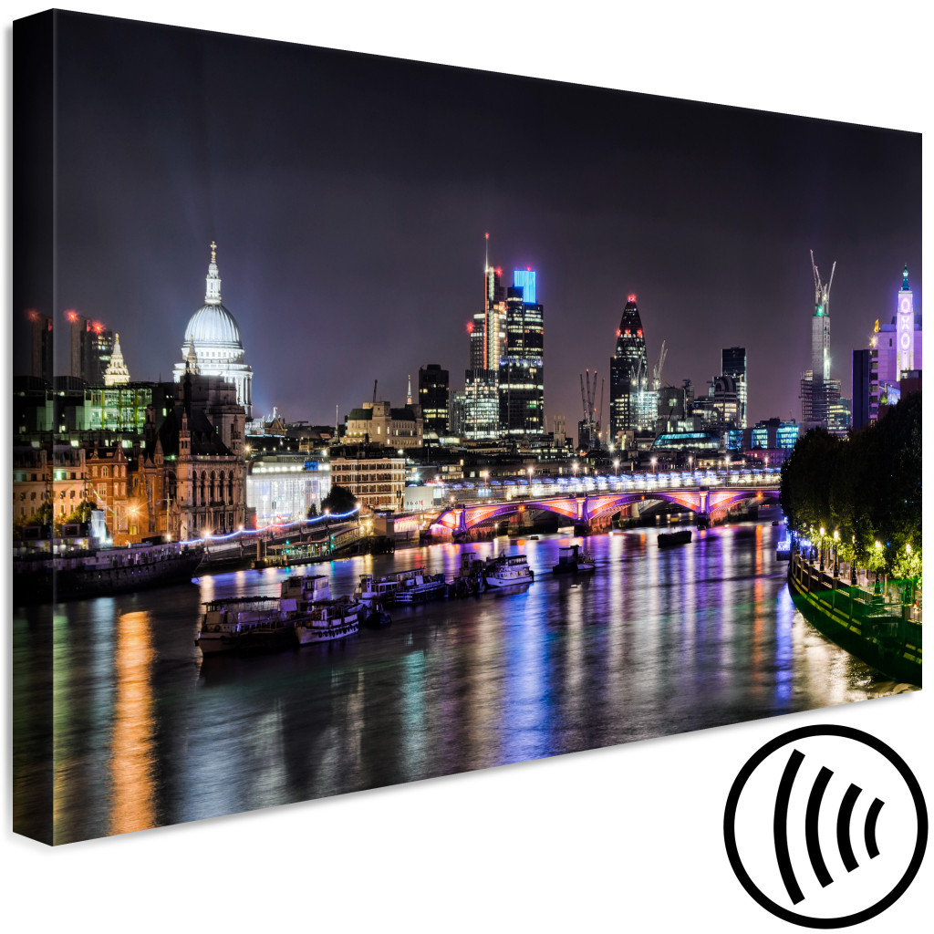Obraz Londyńskie światła (1-częściowy) Szeroki Kolorowy